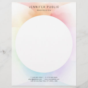 Trendy Colorful Modern Simple Design Template Letterhead