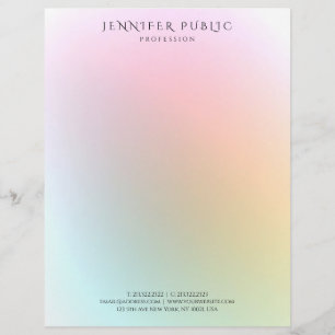 Trendy Colorful Modern Simple Elegant Template Letterhead