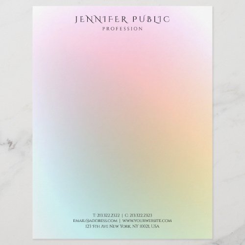 Trendy Colorful Modern Simple Elegant Template Letterhead