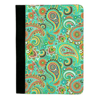 Trendy Colorful Paisley Pattern Padfolio