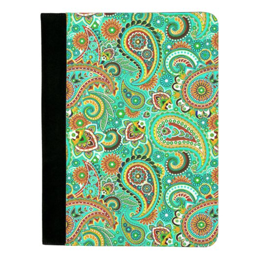 Trendy Colorful Paisley Pattern Padfolio (Front)