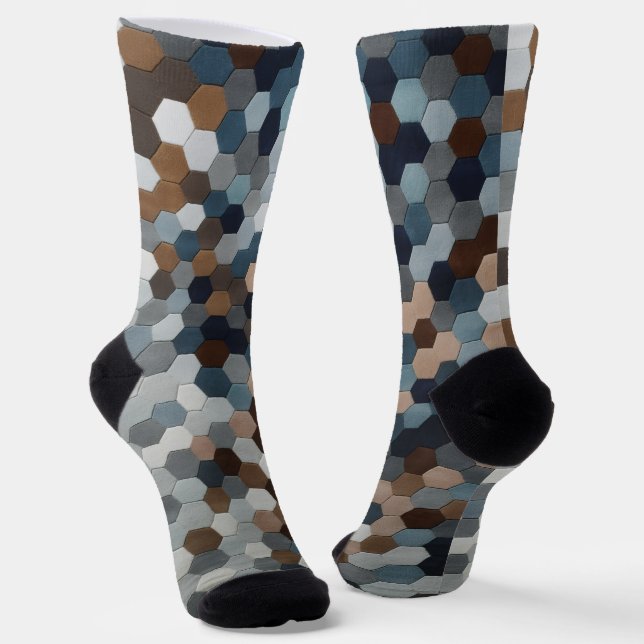 Trendy Colorful Patterned  Socks (Angled)