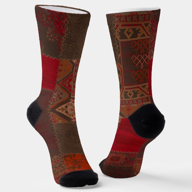 Trendy Colorful Patterned  Socks (Angled)