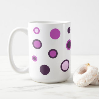 Trendy Colorful Polka Dot Coffee Cup