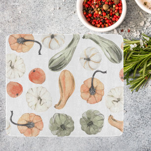Trendy Colorful Pumpkin Pattern   Autumn Vibes Cutting Board
