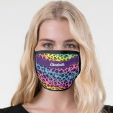 White Rainbow Macro Print Disposable Face Mask - Pack of 20