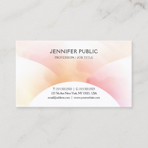 Trendy Colorful Simple Design Modern Template Business Card