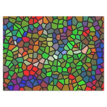 Trendy Colorful Stained Glass Tissue Paper by ZierNorPattern at Zazzle