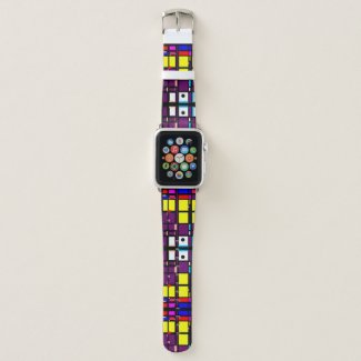 Trendy Colorful Stylish Modern Art Design Pattern Apple Watch Band