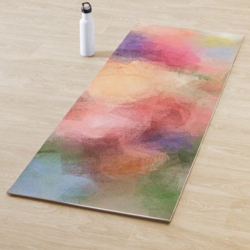 Trendy Colorful Template Abstract Art Blue Red Yoga Mat
