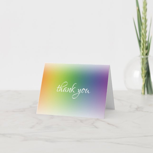 Trendy Colorful Template Calligraphy Thank You (Front)