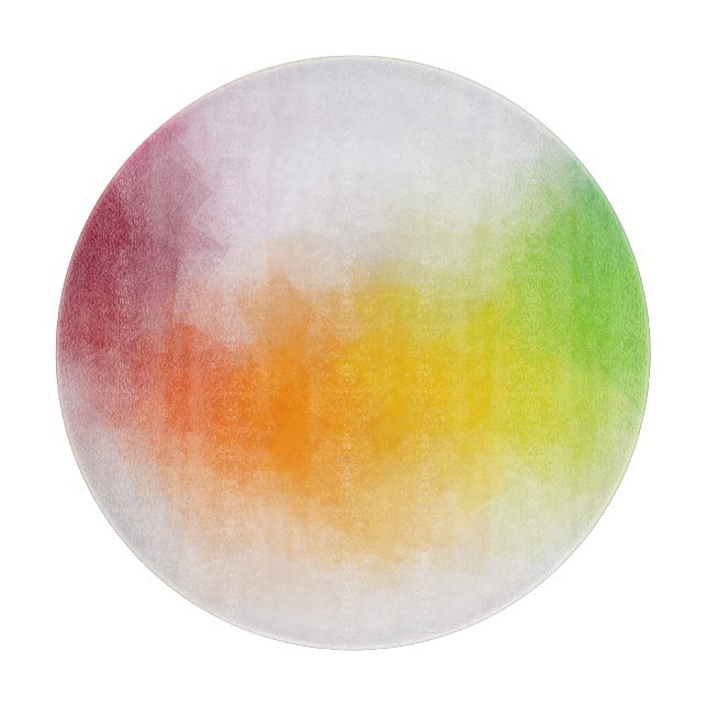 Trendy Colorful Template Modern Abstract Art Cutting Board (Front)