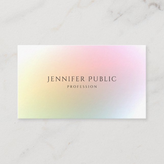 Trendy Colorful Template Modern Elegant Design Business Card (Front)