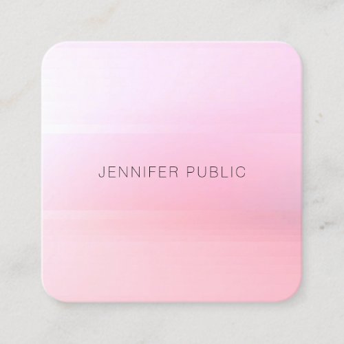Trendy Colorful Template Professional Elegant Square Business Card