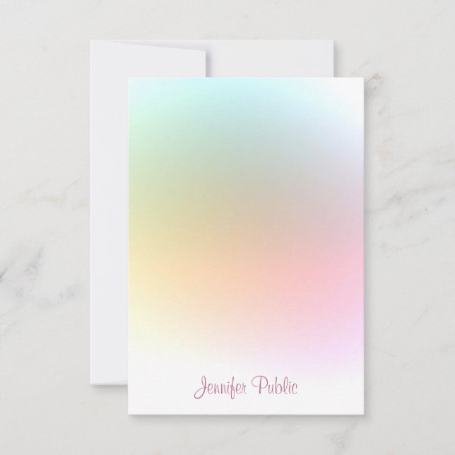 Trendy Colorful Typography Script Modern Template (Front)