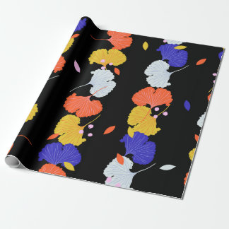 Trendy colorful vintage Vertical illustration stri Wrapping Paper