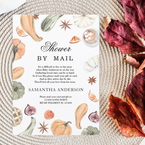 Trendy Colorful Watercolor Pumpkin  Autumn Vibes Invitation