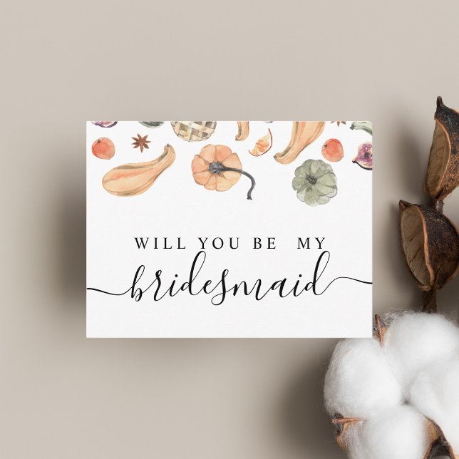 Trendy Colorful Watercolor Pumpkin | Autumn Vibes Invitation Postcard (Creator Uploaded)