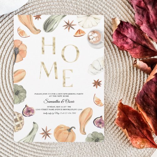 Trendy Colorful Watercolor Pumpkin  Autumn Vibes Save The Date