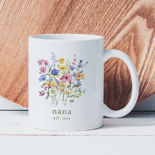 Trendy Colorful Wildflowers Nana Coffee Mug