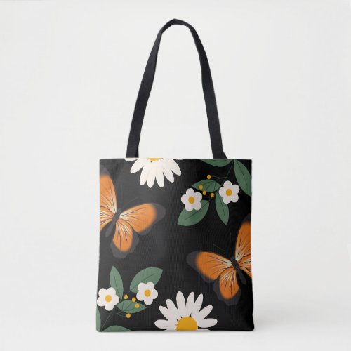 Trendy Colorful Wildflowers Tote Bag