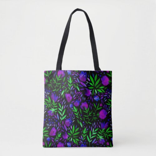 Trendy Colorful Wildflowers Tote Bag