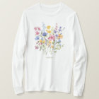 Trendy Colorful Wildflowers with Monogram