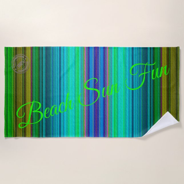 Trendy Colors Beach Towel (Front)