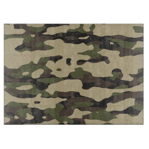 Trendy Colors Camouflage Abstract Pattern Cutting Board