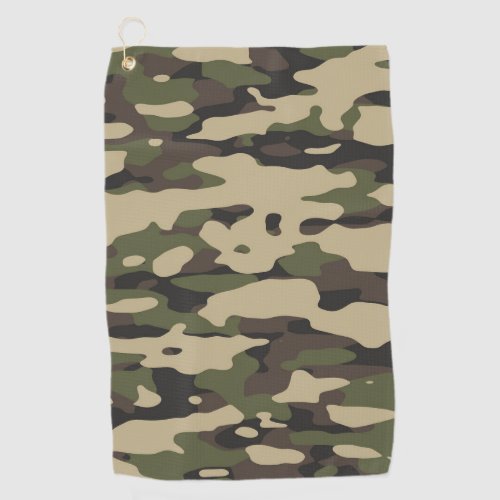 Trendy Colors Camouflage Abstract Pattern Golf Towel