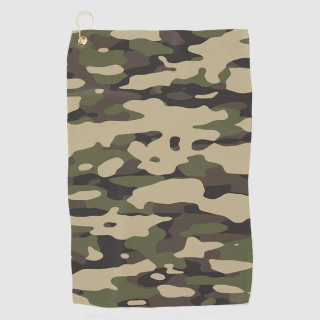 Trendy Colors Camouflage Abstract Pattern Golf Towel (Front)