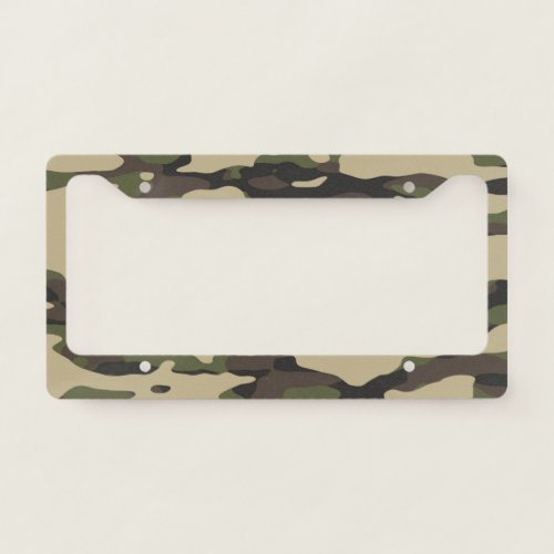 Trendy Colors Camouflage Abstract Pattern License Plate Frame
