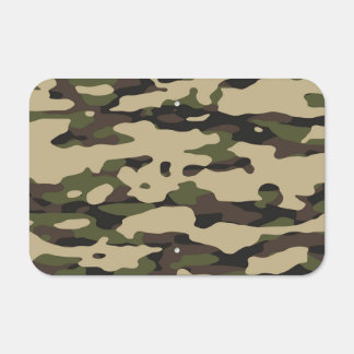 Trendy Colors Camouflage Abstract Pattern Metal Sign