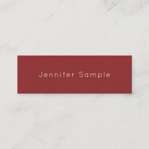 Trendy Colors Elegant Modern Simple Template Mini Business Card