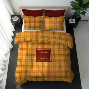 Trendy Colors Plaid Duvet Chic Fall Bedroom Decor Cover