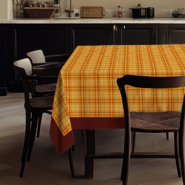 Trendy Colors Tablecloth Fall Plaid Anniversary (Rustic Fall Tablecloth Unique Plaid Birthday Gift)