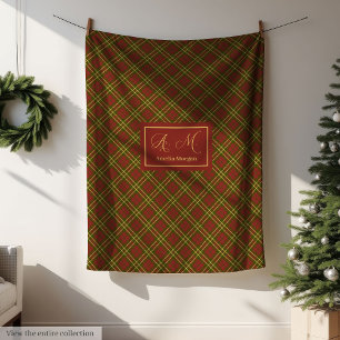 Trendy Colors Throw Blanket Rustic Autumn Plaid
