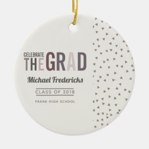 Trendy colorway Graduation Ceramic Ornament