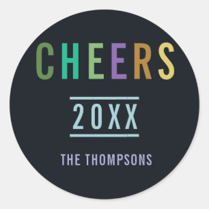 Trendy Colorways 2018 Holiday Classic Round Sticker