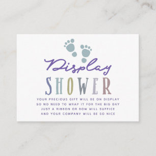 Trendy colorways Boy Baby Shower Display Shower Enclosure Card