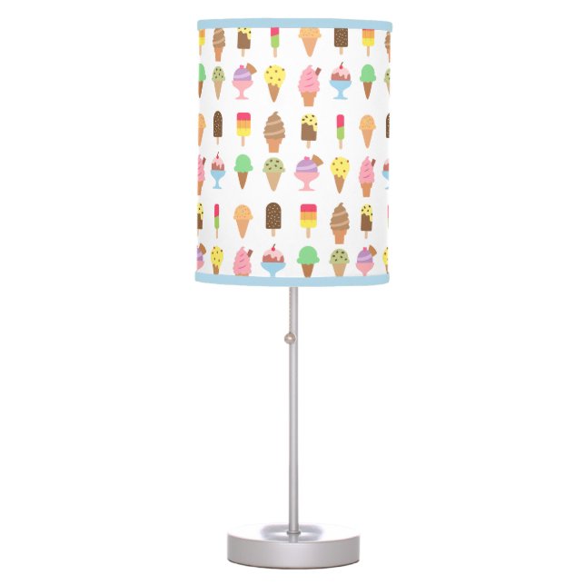 Trendy Colourful Ice Cream Desserts For Summer Table Lamp (Front)