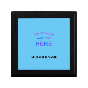Trendy Contemporary Customizable Trademark Blue Gift Box