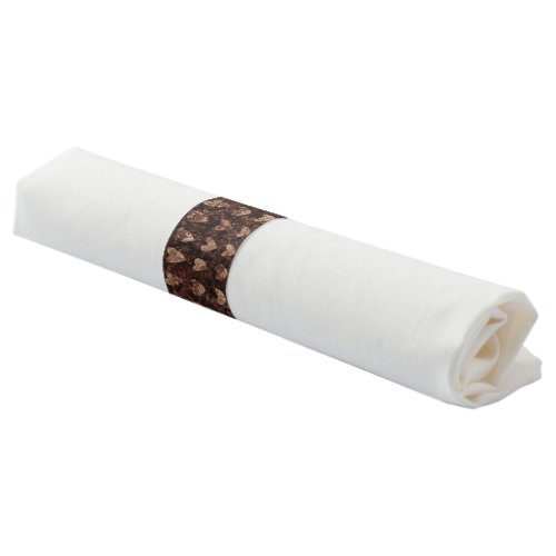 Trendy Contemporary Heart Pattern Christmas  Napkin Bands