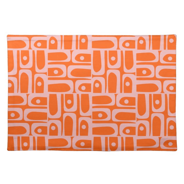 Trendy Contemporary Modern Geometric Piquet Cloth Placemat (Front)