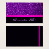 Trendy Contemporary Modern Purple Girly Glitter (Front & Back)