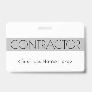 Trendy "CONTRACTOR" Badge