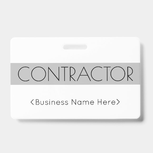 Trendy "CONTRACTOR" Badge (Front)