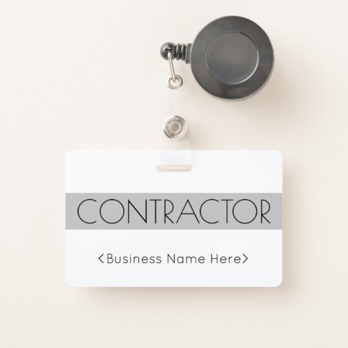 Trendy CONTRACTOR Badge