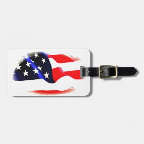 Trendy Cool American Flag Luggage Bag Tag