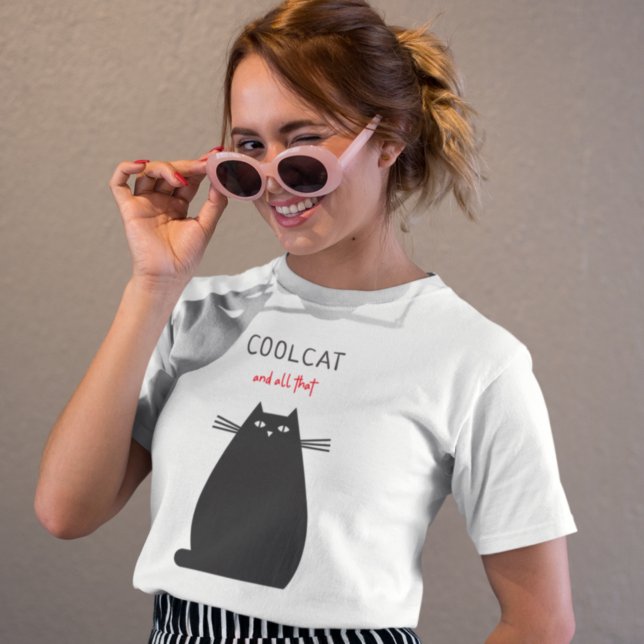 Trendy Cool Cat And All That simple Illustration T-Shirt (Creator Uploaded)